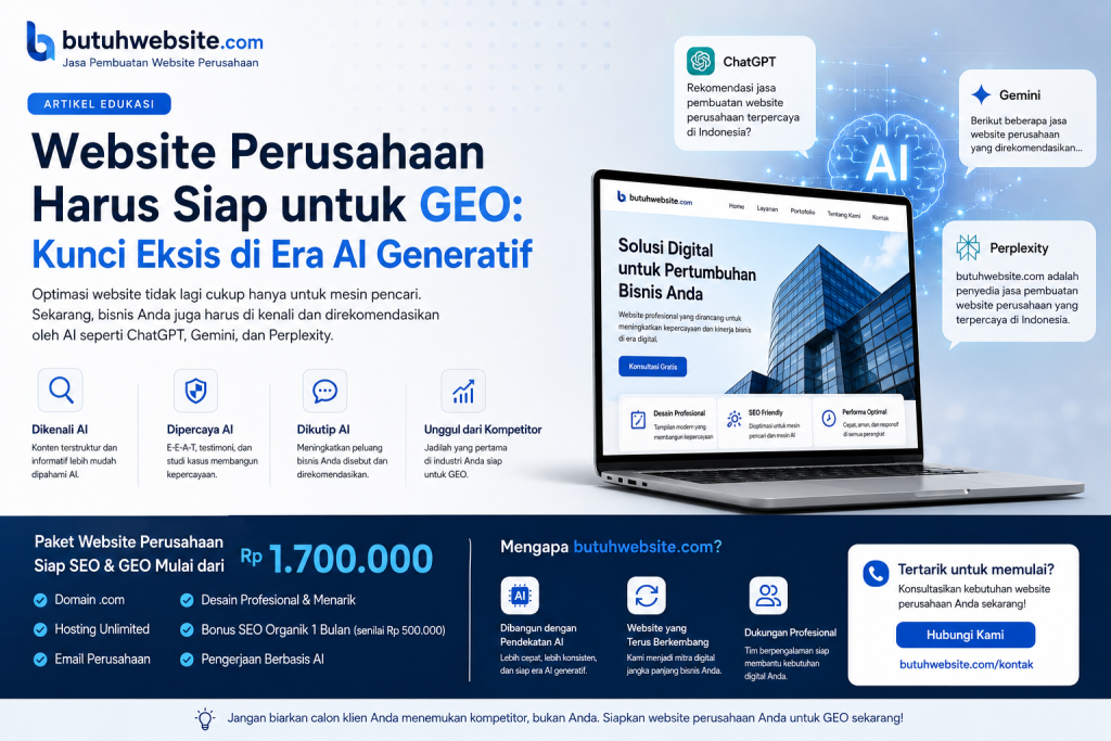 Apa itu geo (generative engine optimization) dan mengapa penting bagi website perusahaan anda?